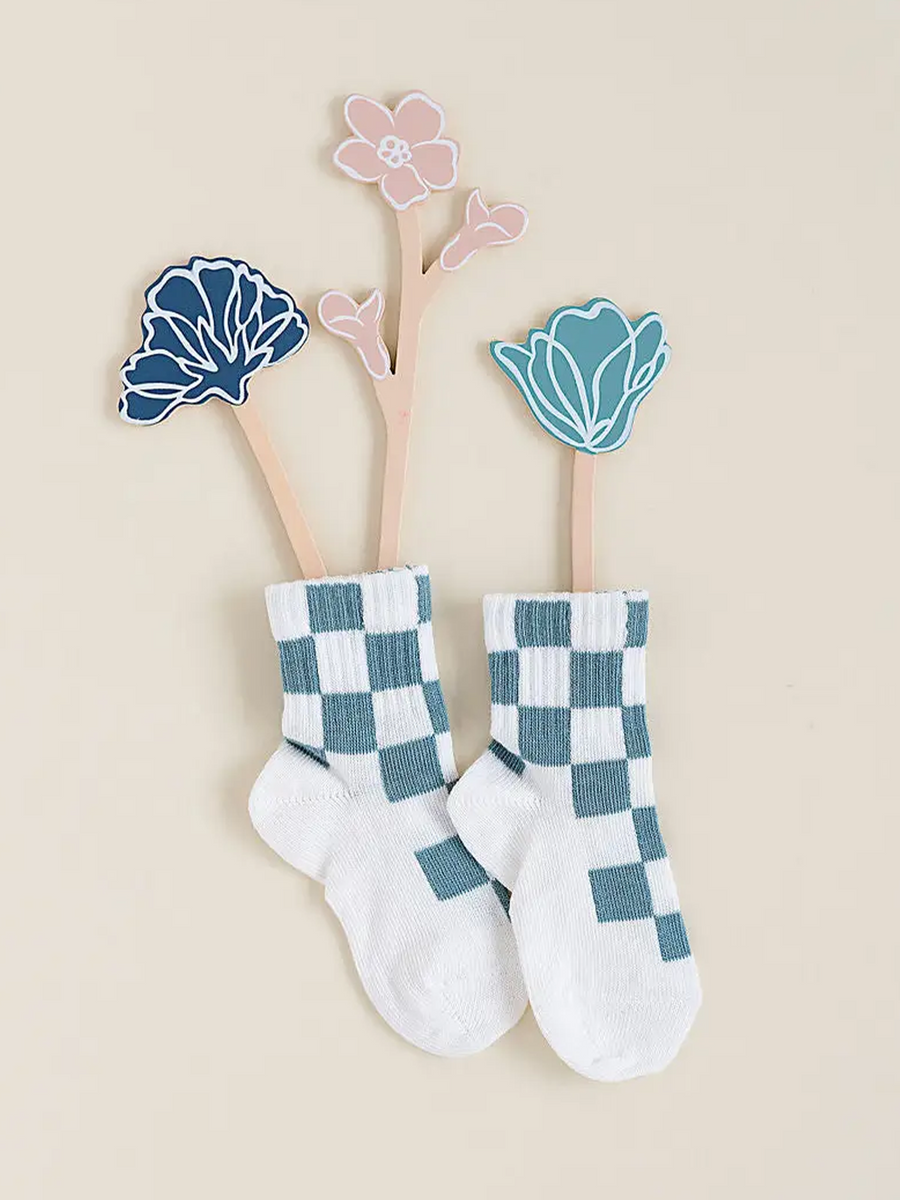 Checkerboard Ankle Sock Baby-Kids : Accessories : Socks Shop Olivia J Checkerboard Ankle Sock