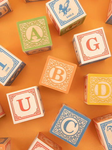 Classic ABC Blocks Kids : Toys : Wooden Uncle Goose Classic Wooden ABC Blocks for Kids | Colored Organics®