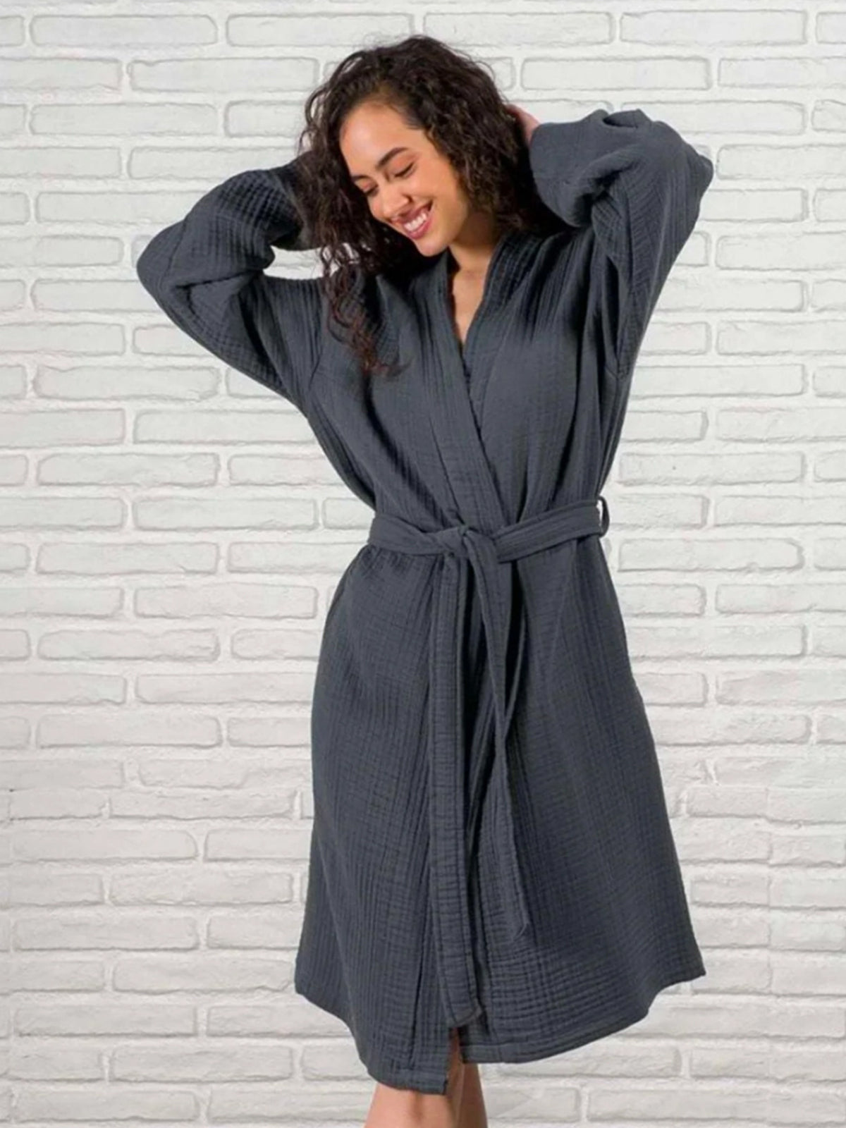 Cotton Robe Parent : Apparel : Bath Together Textiles 100% Organic Cotton Bath Robe for Adults | Colored Organics®