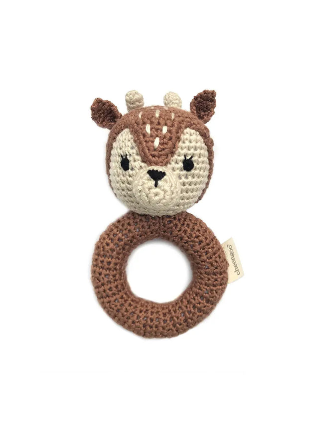 Crochet Fawn Rattle Baby :Toys :Plush + Crinkle :Rattles Cheengoo 