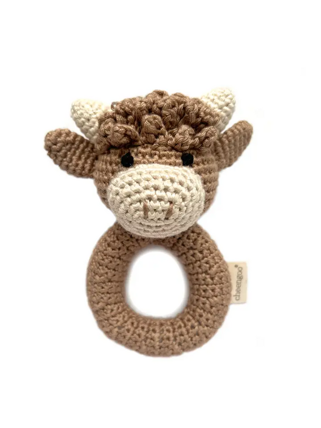 Crochet Highland Cow Rattle