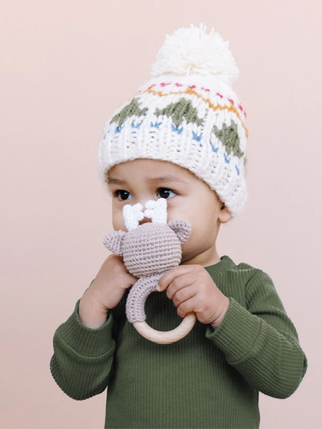 Deer Cotton Rattle Teether