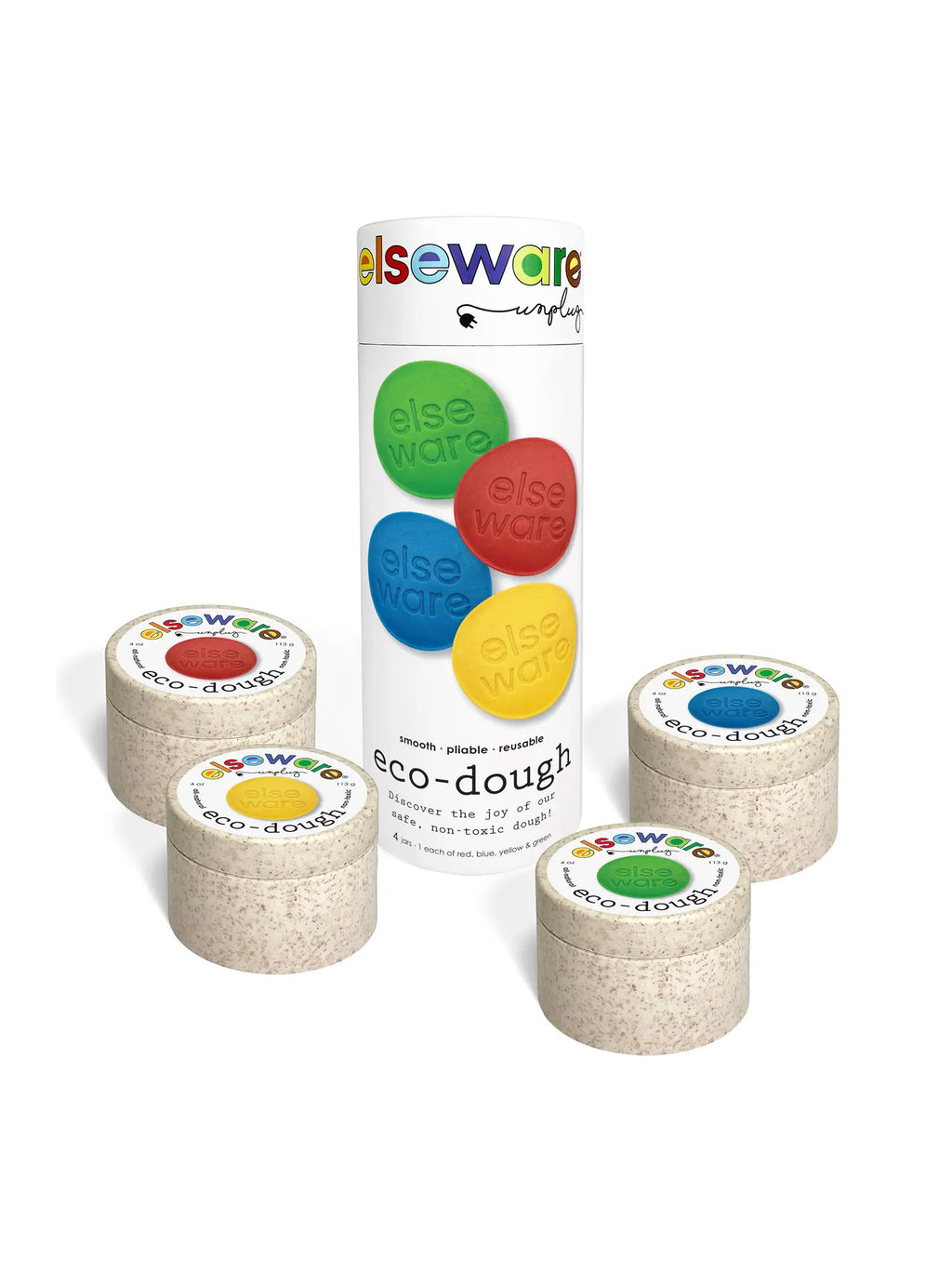 Eco-Dough 4 Pack Kids : Toys : Activities elseware unplug / eco-kids Eco Dough 3 Pack, Natural Play Dough | Colored Organics®