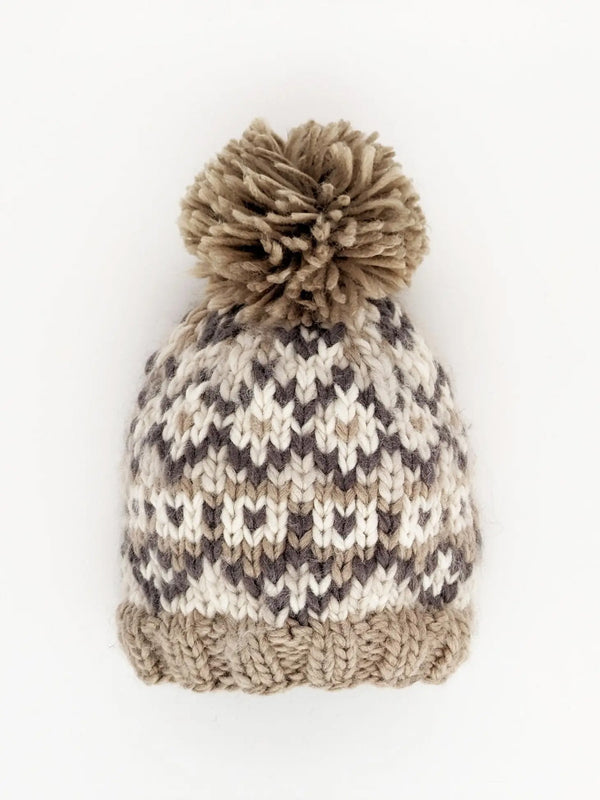 Fairisle Knit Beanie Hat