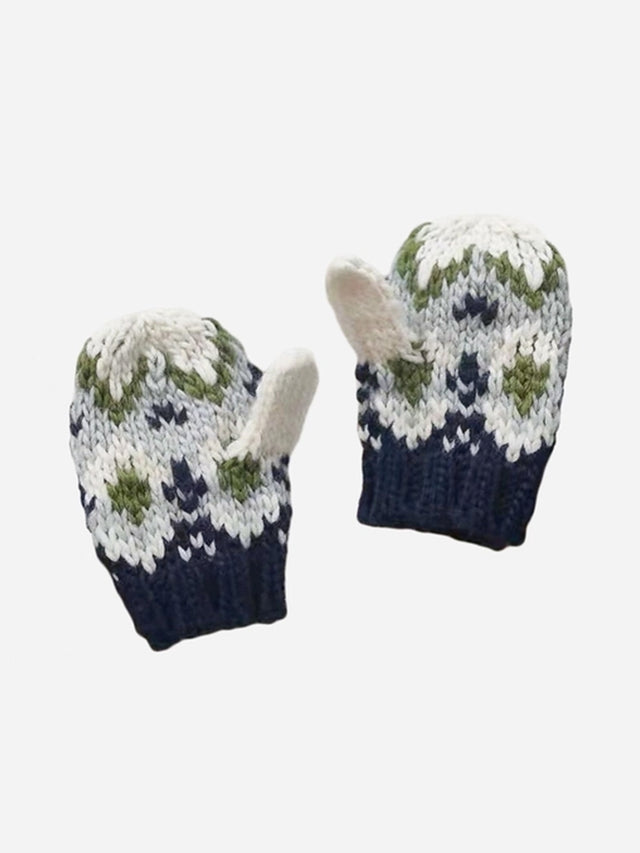 Fairisle Knit Mittens