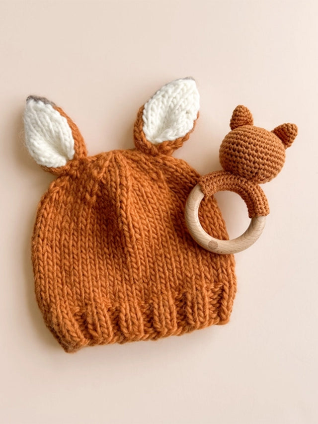 Fox Cotton Rattle Teether