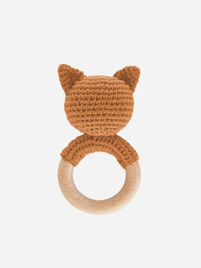 Fox Cotton Rattle Teether