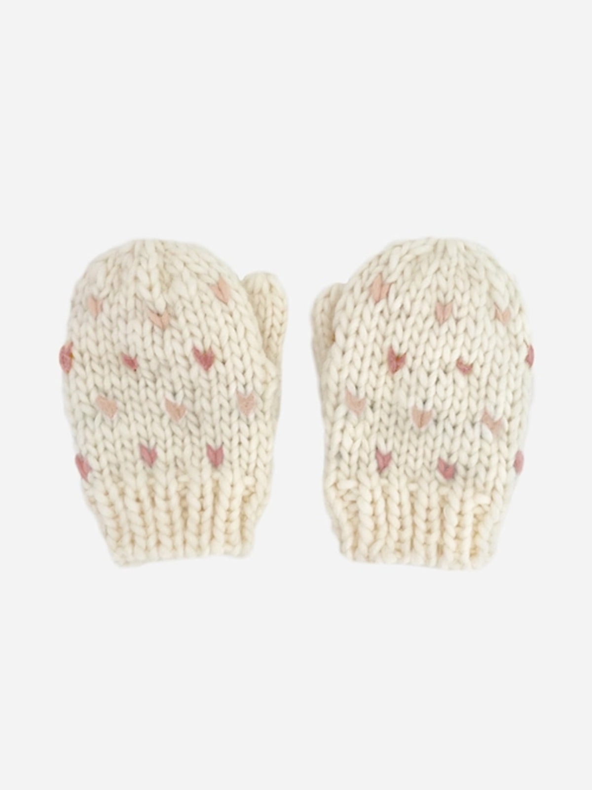 Hearts Knit Mittens Baby-Kids : Accessories : Mittens Blueberry Hill Hearts Knit Mittens for Babies and Kids | Colored Organics®