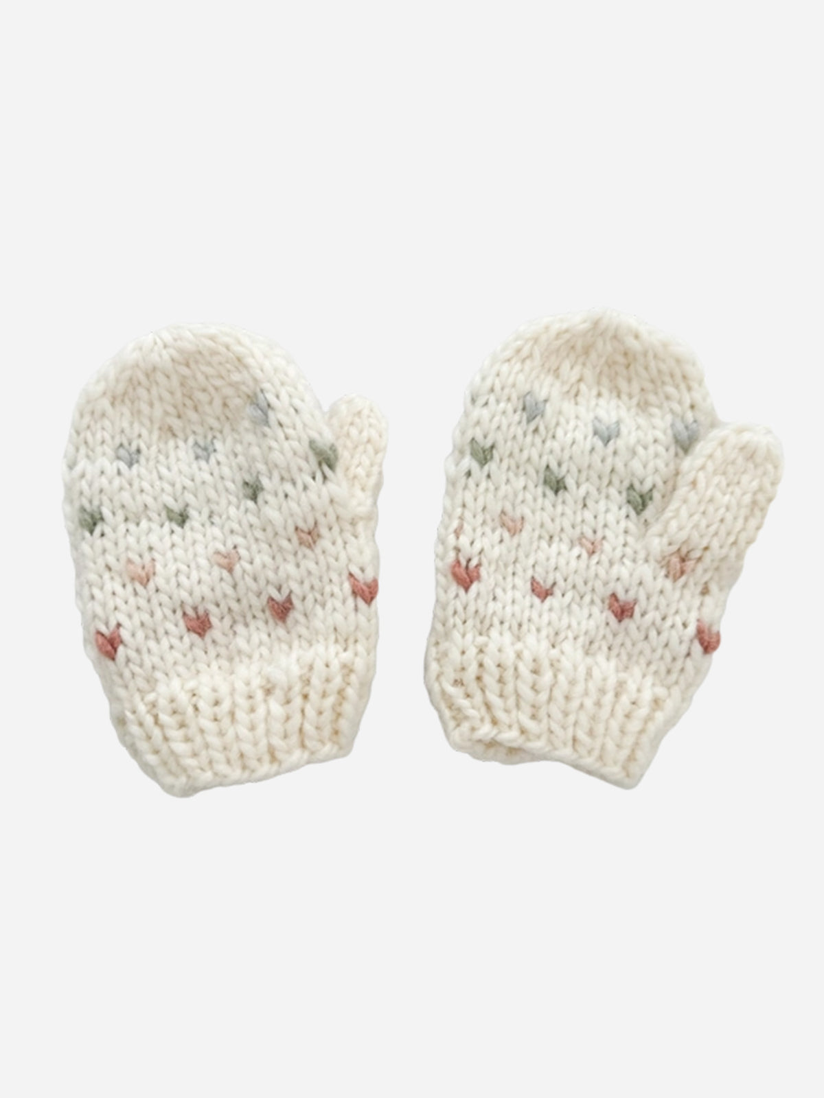 Hearts Knit Mittens Baby-Kids : Accessories : Mittens Blueberry Hill Hearts Knit Mittens for Babies and Kids | Colored Organics®
