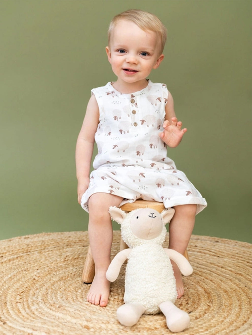 Lamb Organic Sherpa Knit Stuffed Animal Baby : Toys : Plush + Crinkle Viverano Organics Organic Cotton Sherpa Lamb Plush Toy | Colored Organics®