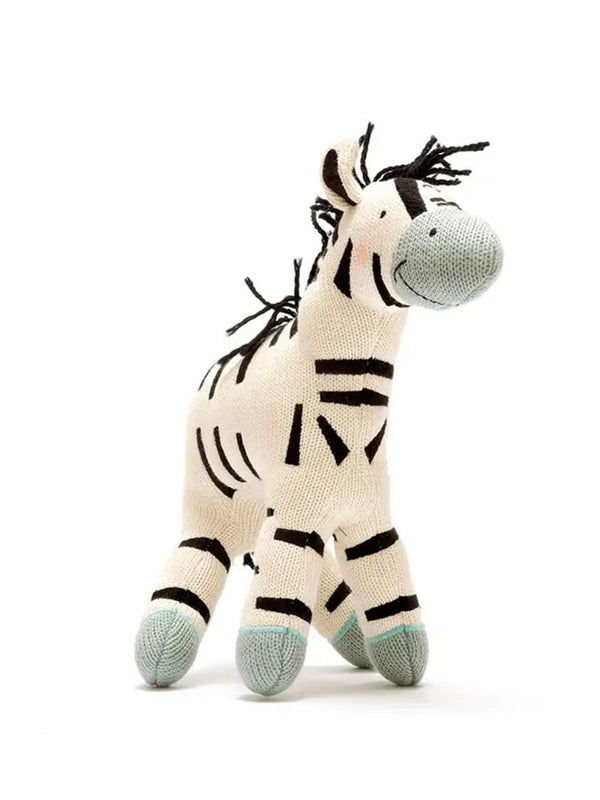 Large Organic Cotton Knitted Zebra