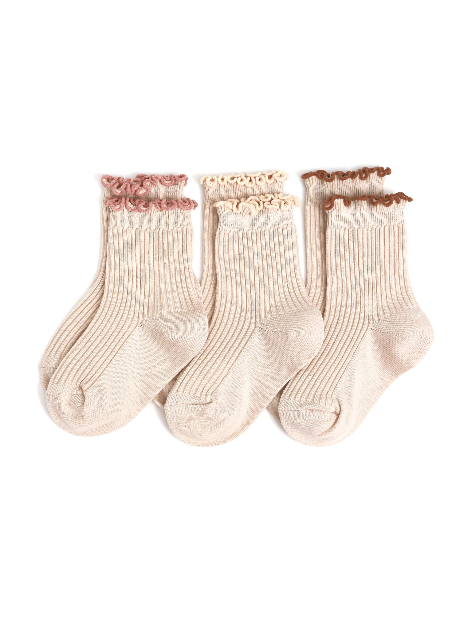 3-pack Baby / Toddler / Kid Pure Color Lace Trim Socks