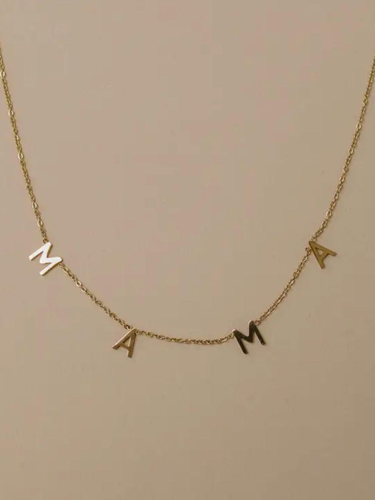 Gold MAMA Necklace Parent : Accessories The Vintage Sparrow Gold MAMA Necklace for Babies and Kids | Colored Organics®