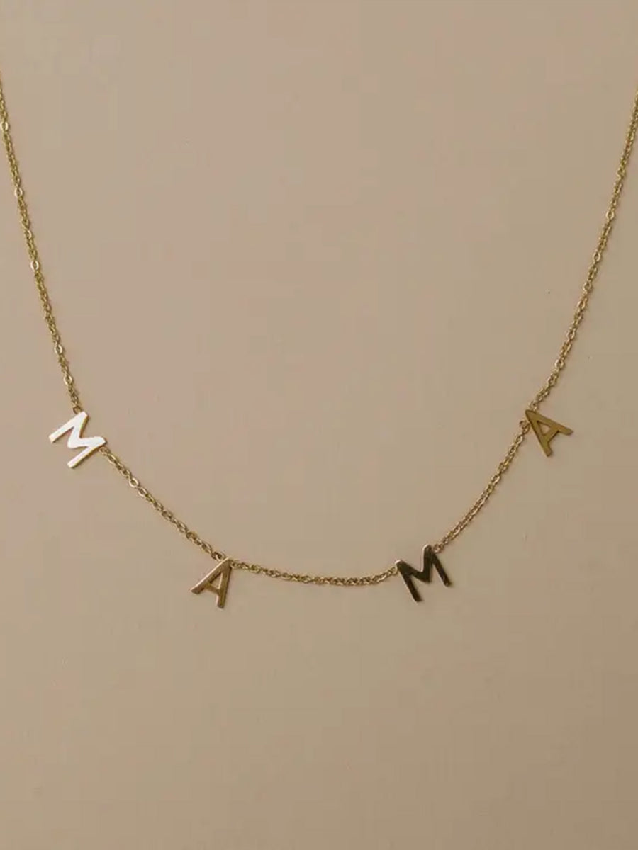 Gold MAMA Necklace Adult The Vintage Sparrow Gold MAMA Necklace