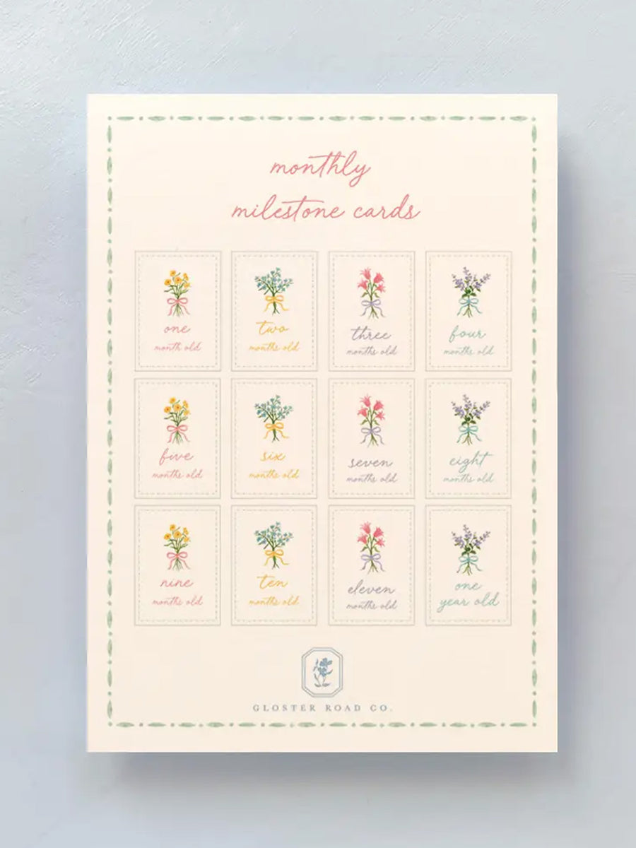 Milestone Cards Baby : Nursery : Decor : Parent Gloster Road Milestone Cards