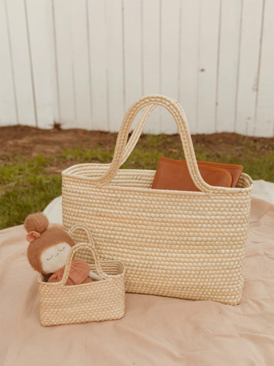 Mini Magnolia Straw Basket Kids :Accessories :Bags LEAH 