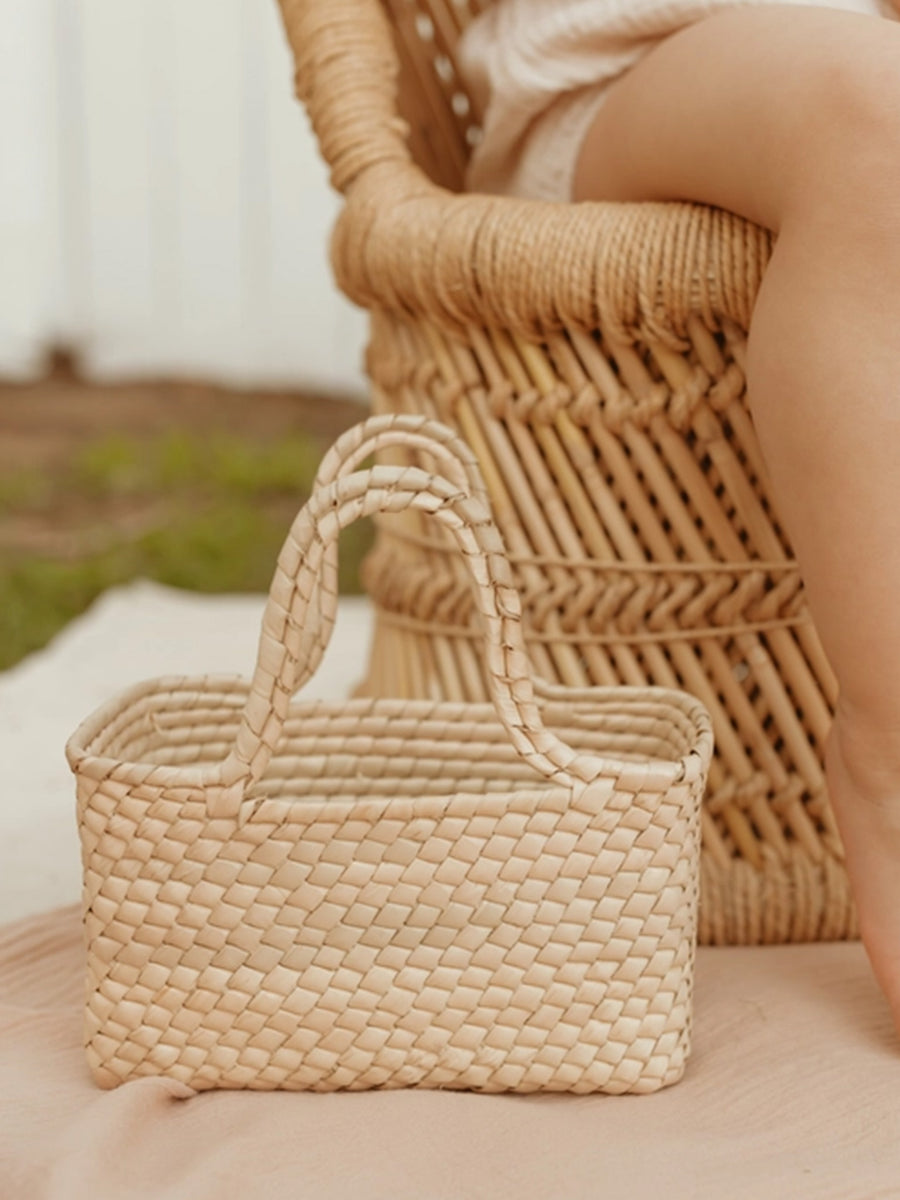 Mini Magnolia Straw Basket Kids :Accessories :Bags LEAH 