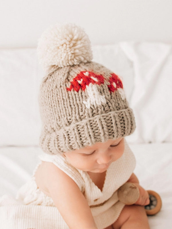 Mushroom Knit Beanie Hat