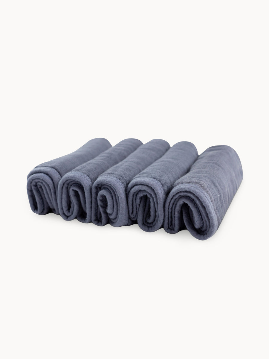 Muslin Washcloth Set Baby : Nursery : Bath Natemia Organic Washcloths for Babies and Kids | Colored Organics®