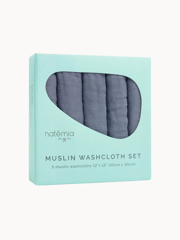 Muslin Washcloth Set Baby : Nursery : Bath Natemia Organic Washcloths for Babies and Kids | Colored Organics®