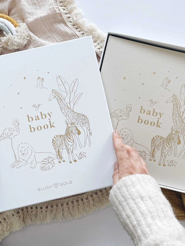 My Baby Keepsake and Memory Book Baby :Parent :Nursery :Journals Blush and Gold 