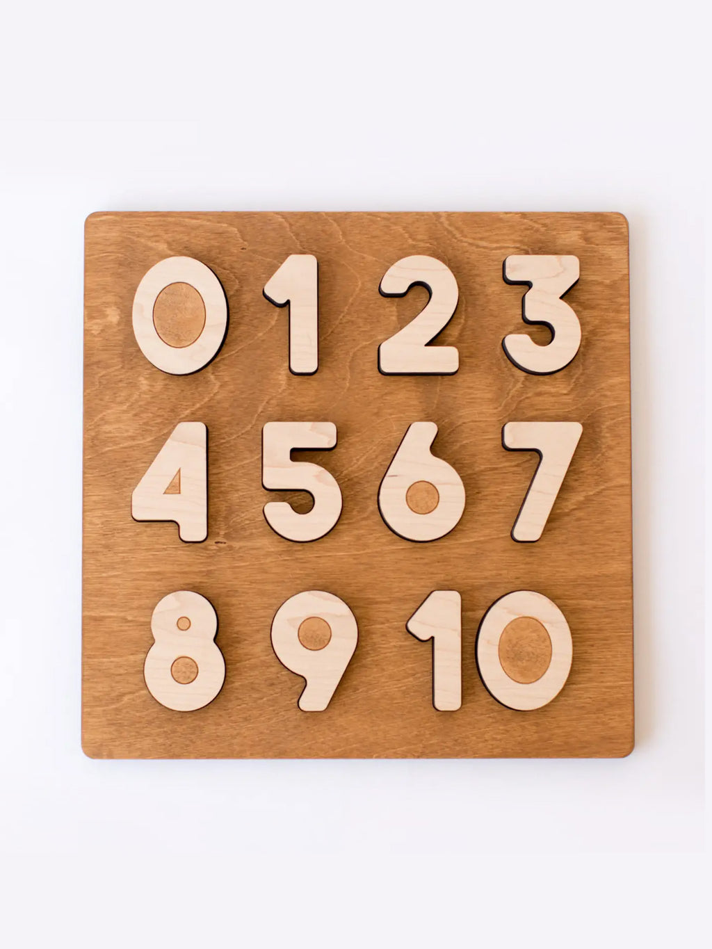 Numbers Puzzle Baby-Kids : Toys : Puzzle This & That Etc. Oversized Wooden Numbers Counting Puzzle | Colored Organics®