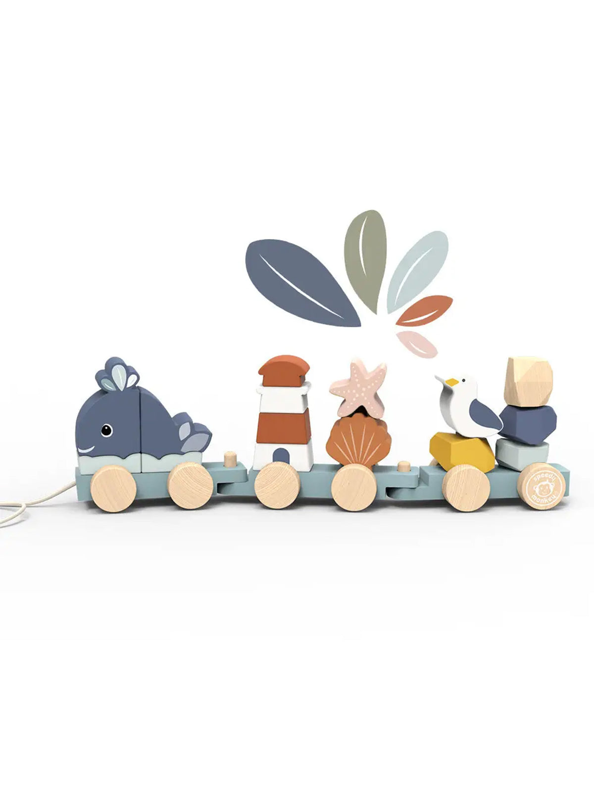 Ocean Stacking Train Kids : Toys : Stackers Speedy Monkey Ocean Stacking Train for Babies and Kids | Colored Organics®