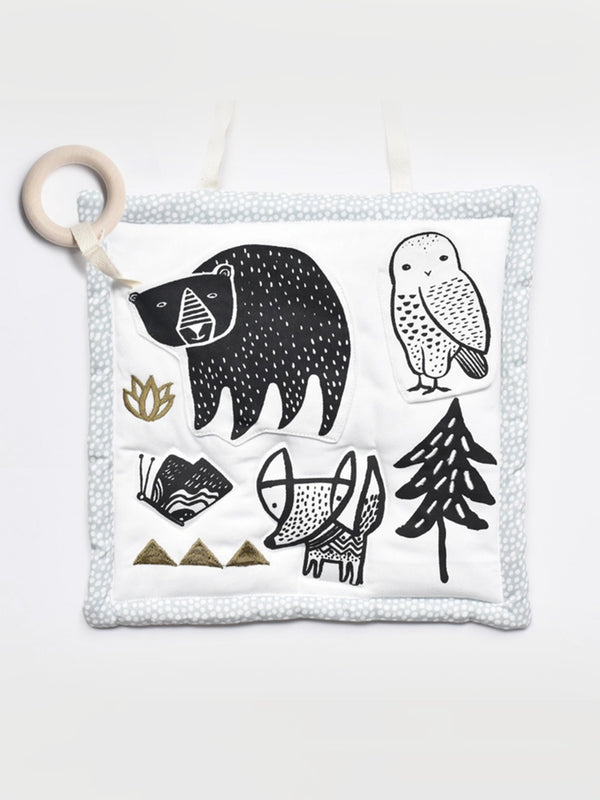 Organic Activity Pad Baby : Toys : Plush + Crinkle Wee Gallery Organic Cotton Baby Activity Pad | Colored Organics®