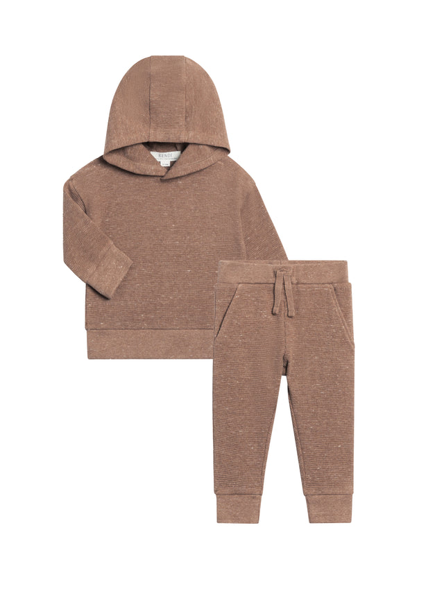 Organic 2-Piece Waffle Hoodie and Jogger Set