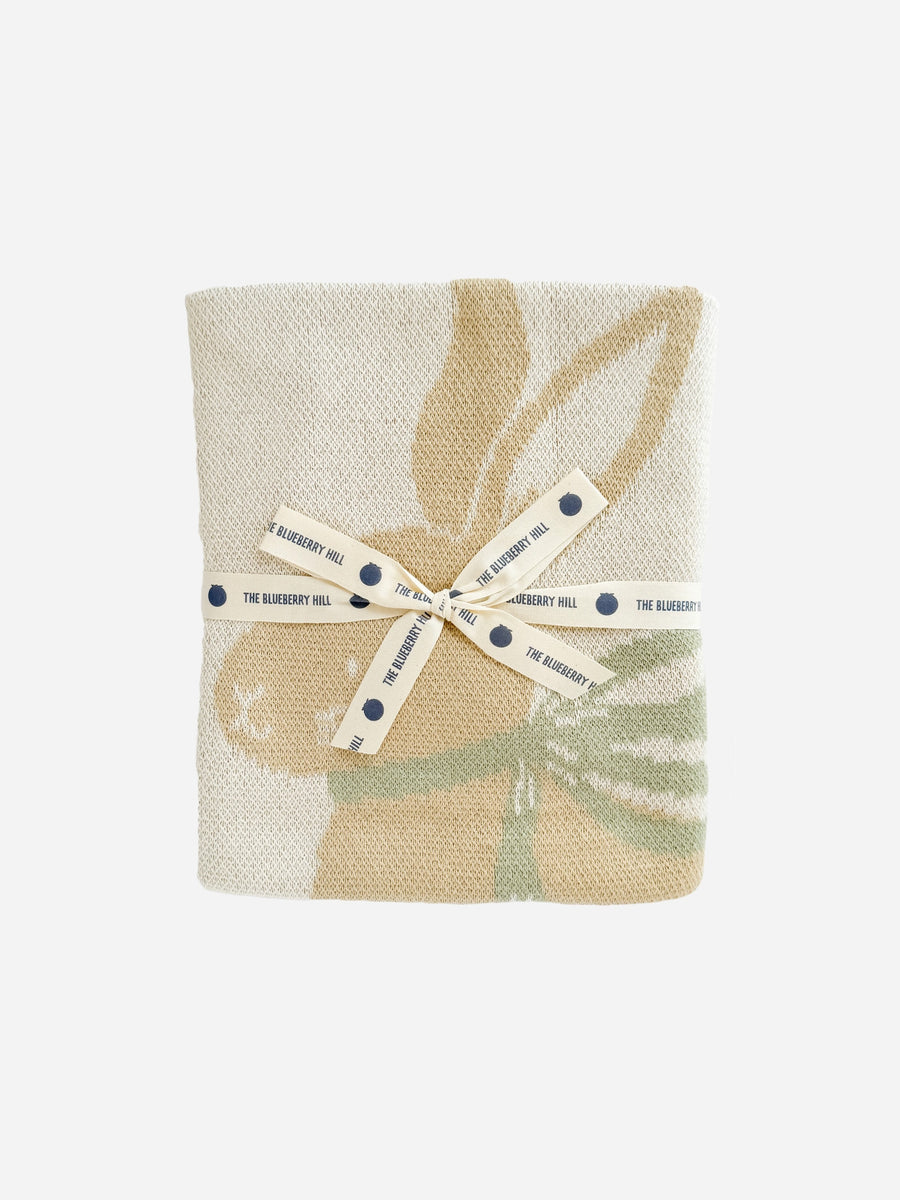 Organic Cotton Bunny Blanket Baby :Nursery :Bedding :Blankets The Blueberry Hill 