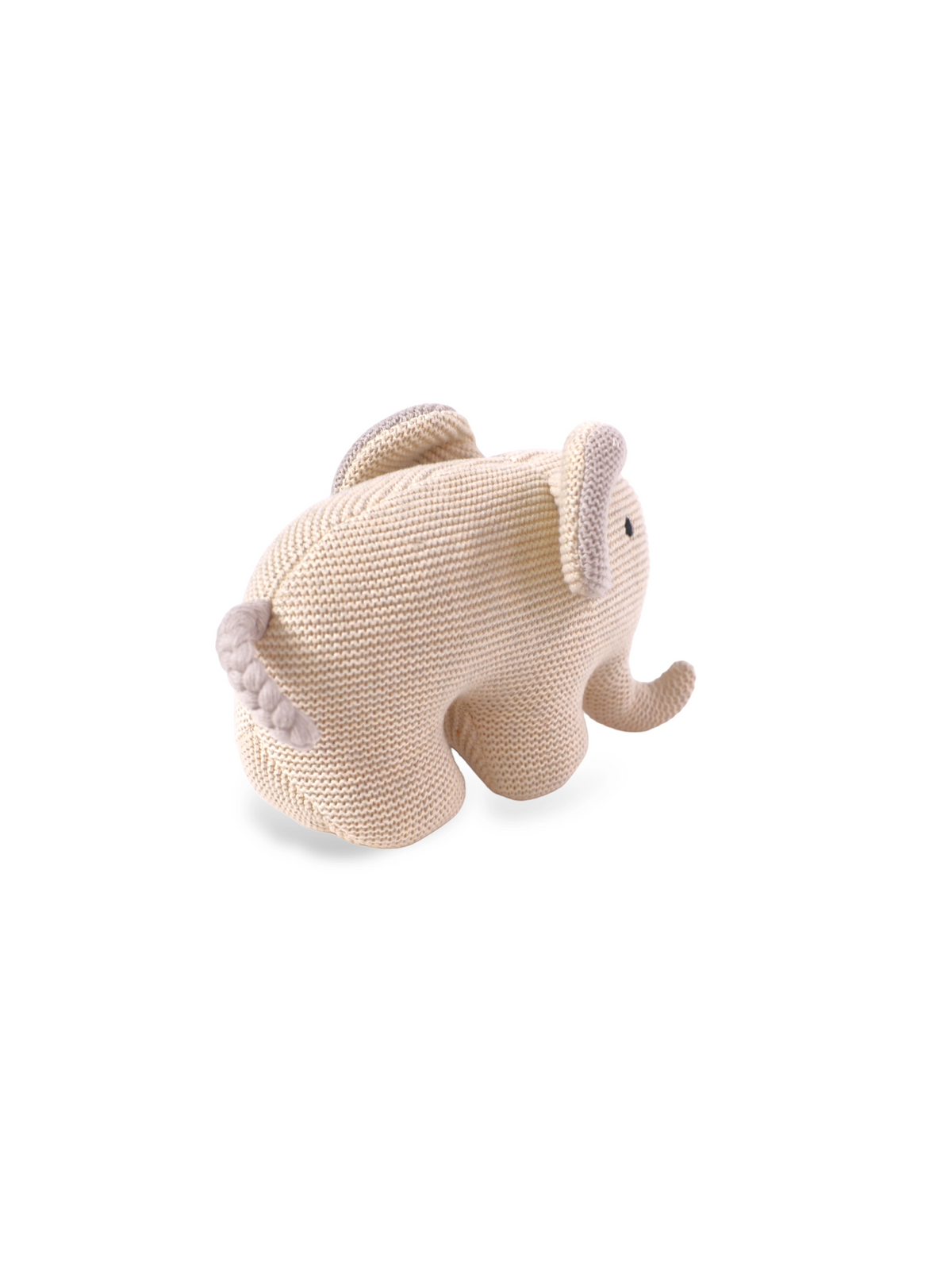 Organic Cotton Elephant Knit Stuffed Animal Toy Baby-Kids : Toys : Plush + Crinkle Viverano Organic Cotton Elephant Stuffed Animal | Colored Organics®
