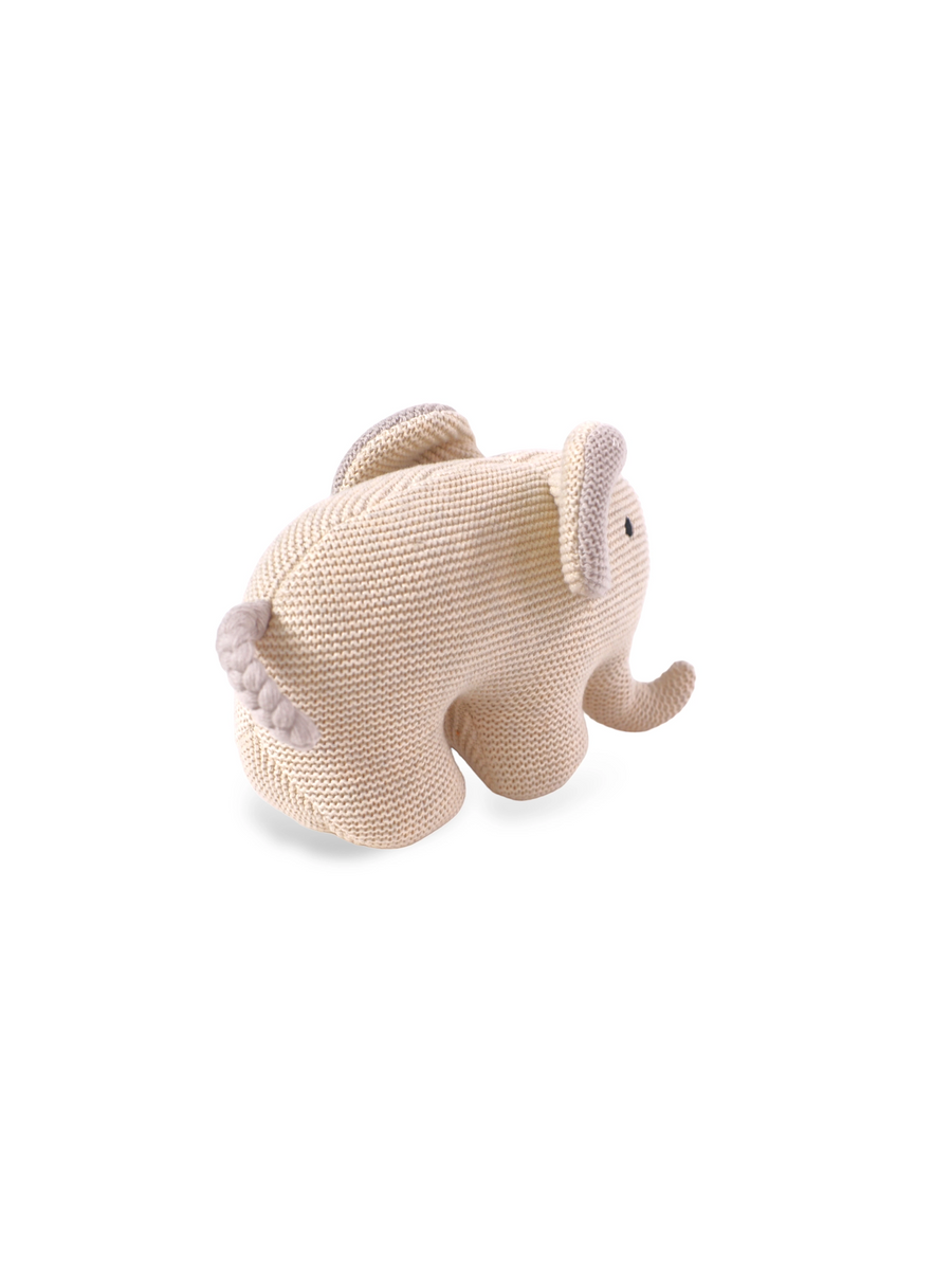 Organic Cotton Elephant Knit Stuffed Animal Toy Baby-Kids : Toys : Plush + Crinkle Viverano 