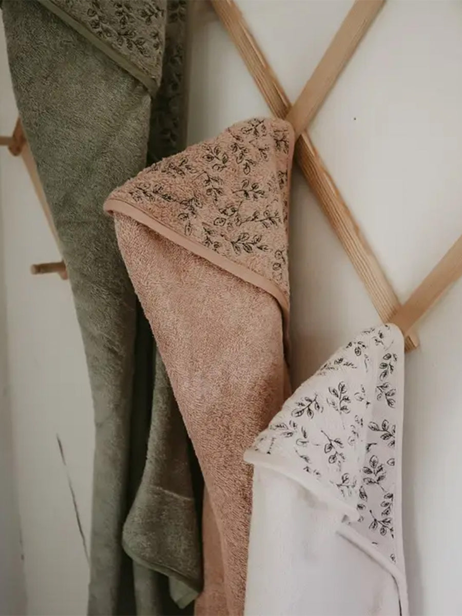 Organic Cotton Floral Hooded Towel