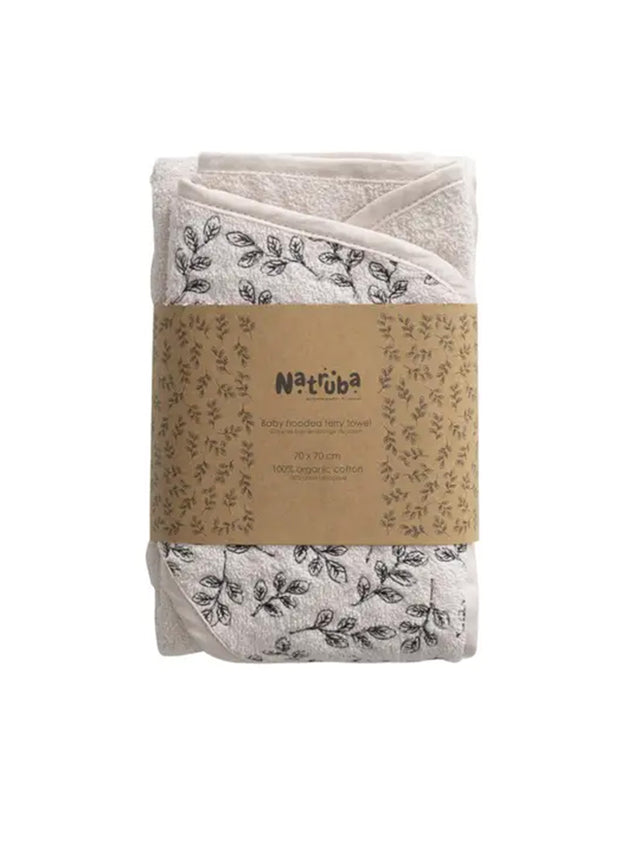 Organic Cotton Floral Hooded Towel Baby : Nursery : Bath Natruba 