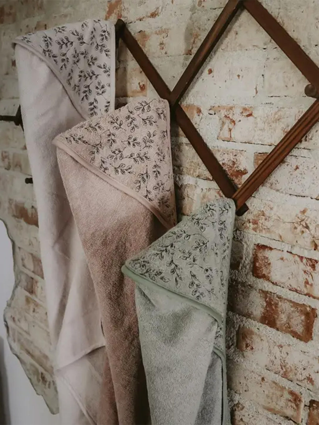 Organic Cotton Floral Hooded Towel Baby : Nursery : Bath Natruba Organic Floral Hooded Towel for Baby | Colored Organics®