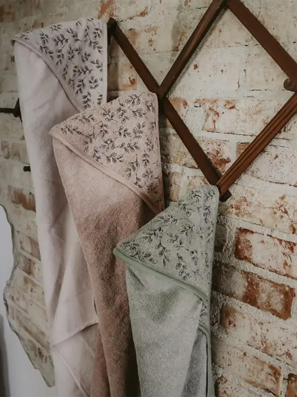 Organic Cotton Floral Hooded Towel Baby : Nursery : Bath Natruba Organic Floral Hooded Towel for Baby | Colored Organics®