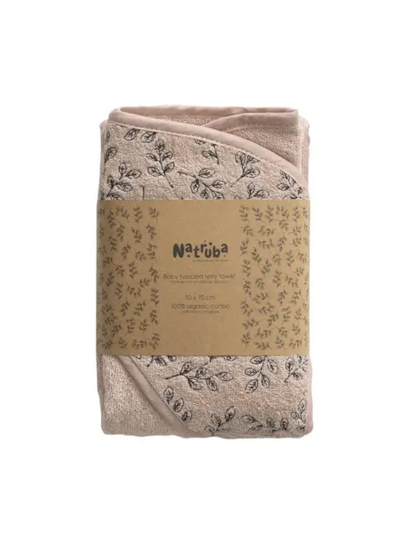 Organic Cotton Floral Hooded Towel Baby : Nursery : Bath Natruba 