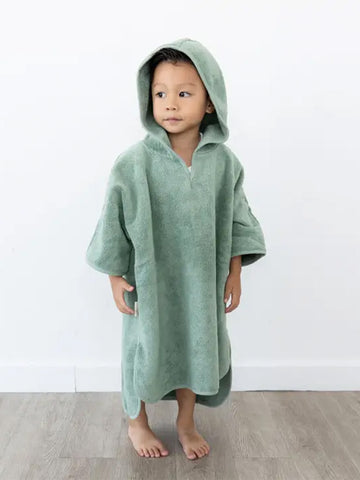 Organic Cotton Hooded Poncho Cover-Up Baby-Kids : Nursery : Bath Natemia 