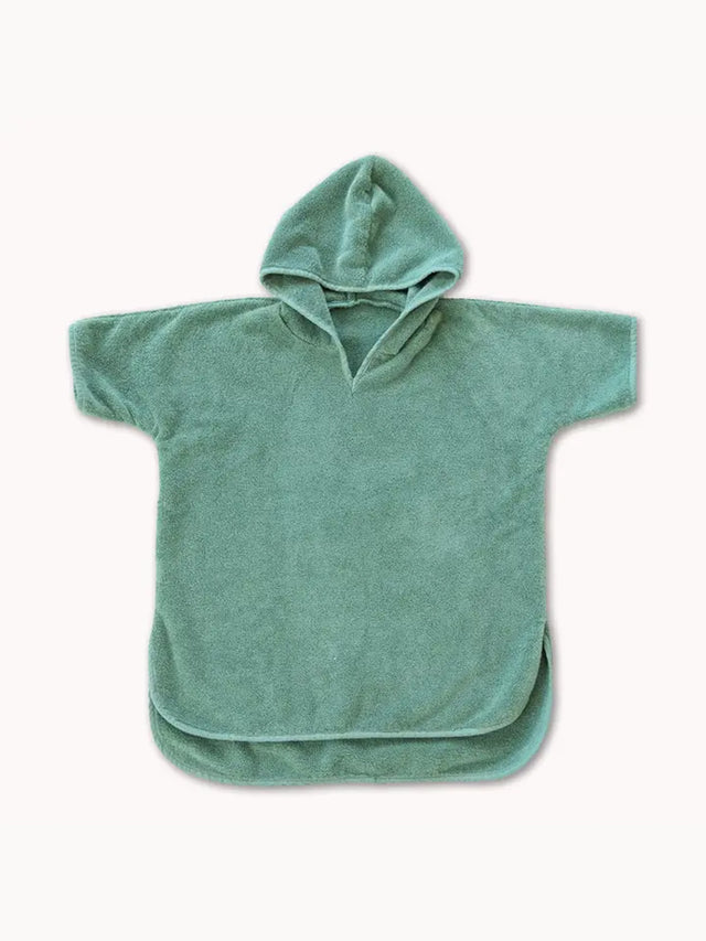 Organic Cotton Hooded Poncho Cover-Up