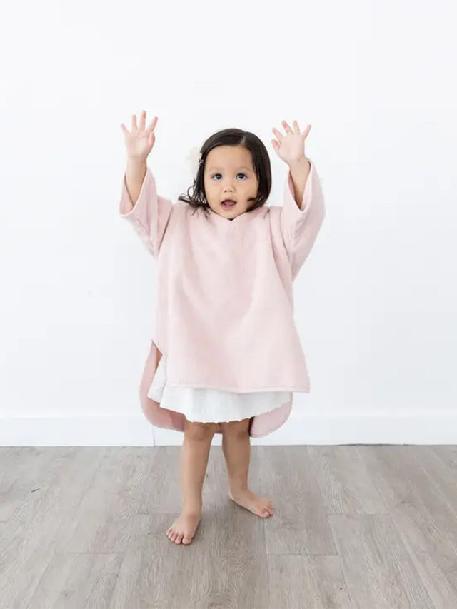 Organic Cotton Hooded Poncho Cover-Up