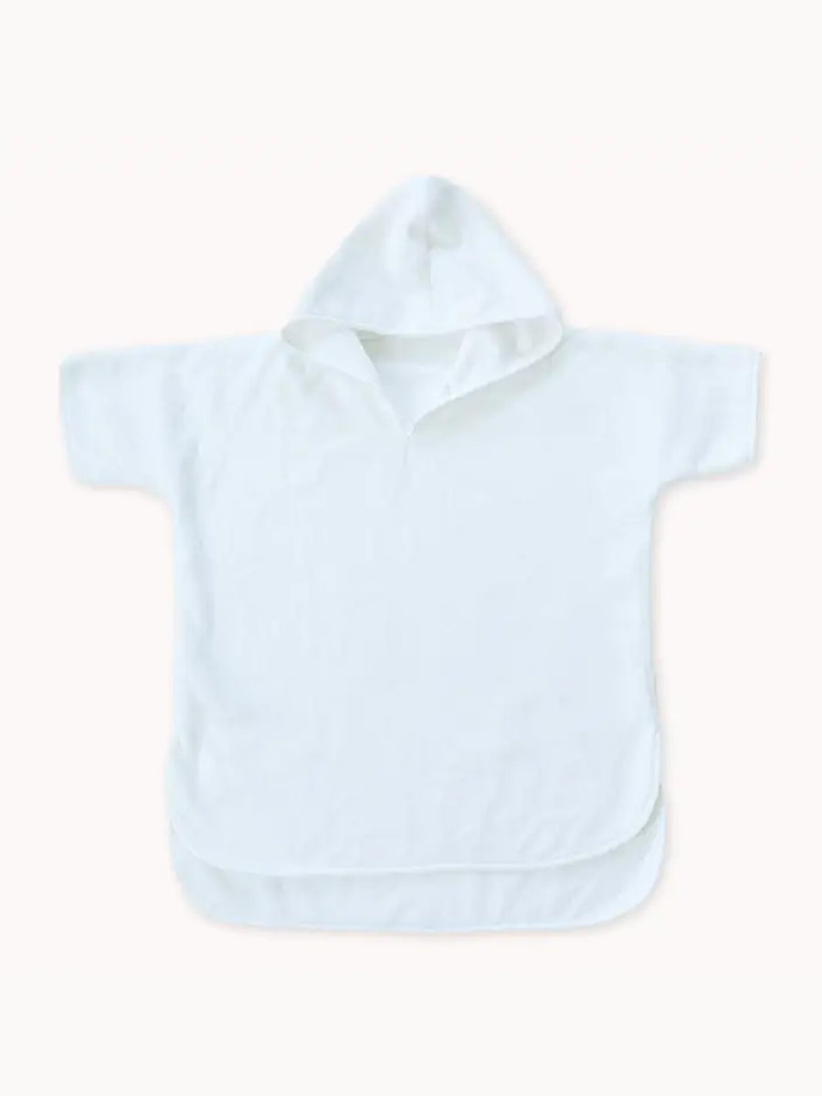 Organic Cotton Hooded Poncho Cover-Up