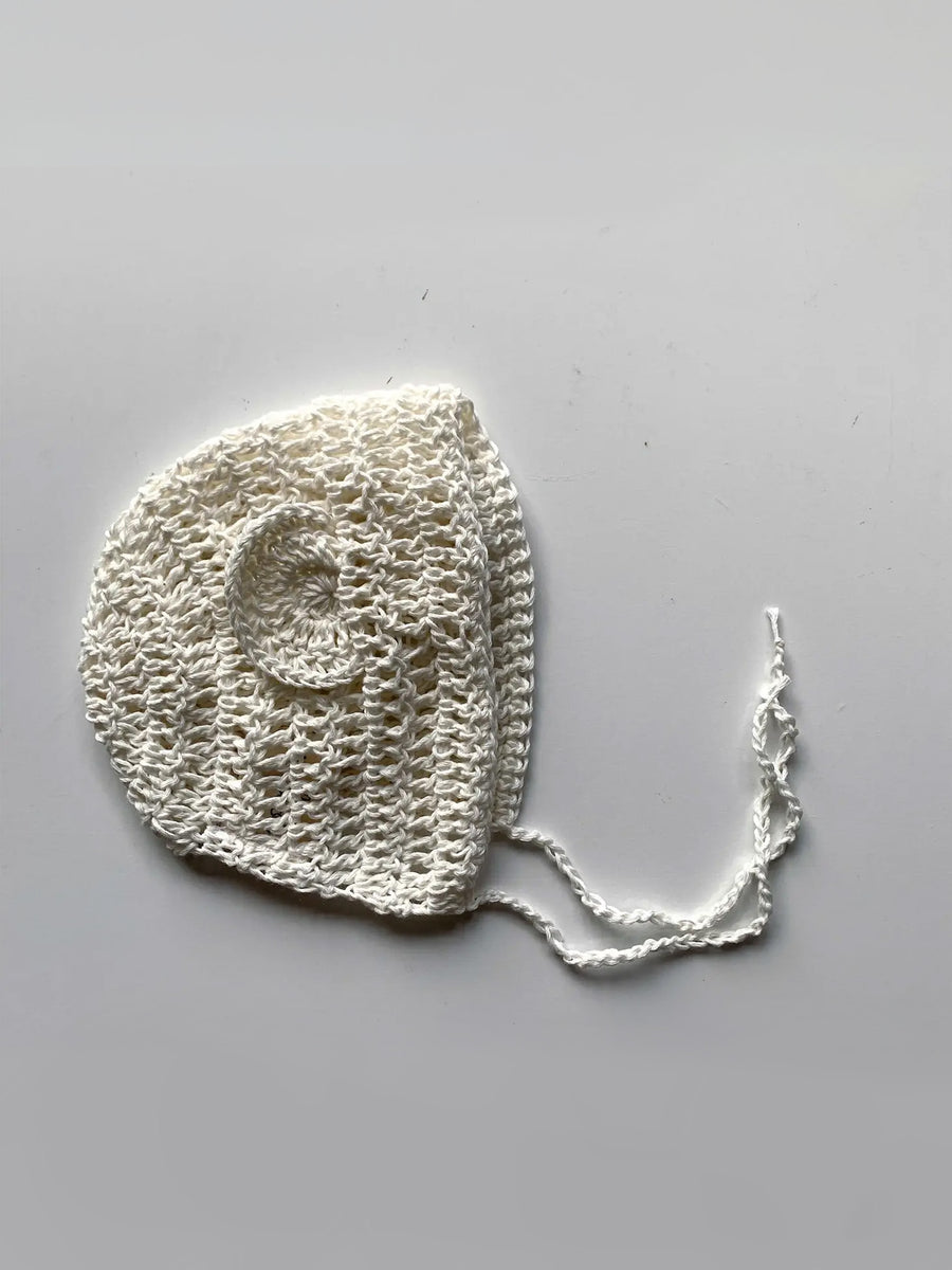 Organic Cotton Knit Bear Bonnet Baby : Accessories : Hats Gooseberry Fool Organic Cotton Knit Bear Bonnet