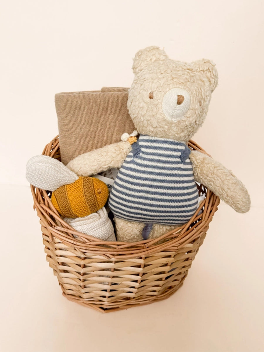 Organic Cotton Lovey Bee Baby : Toys : Plush + Crinkle The Blueberry Hill 