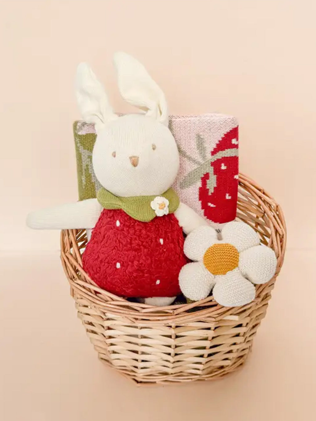 Organic Cotton Lovey Flower Baby : Toys : Plush + Crinkle The Blueberry Hill Organic Cotton Flower Cuddly Lovey | Colored Organics®