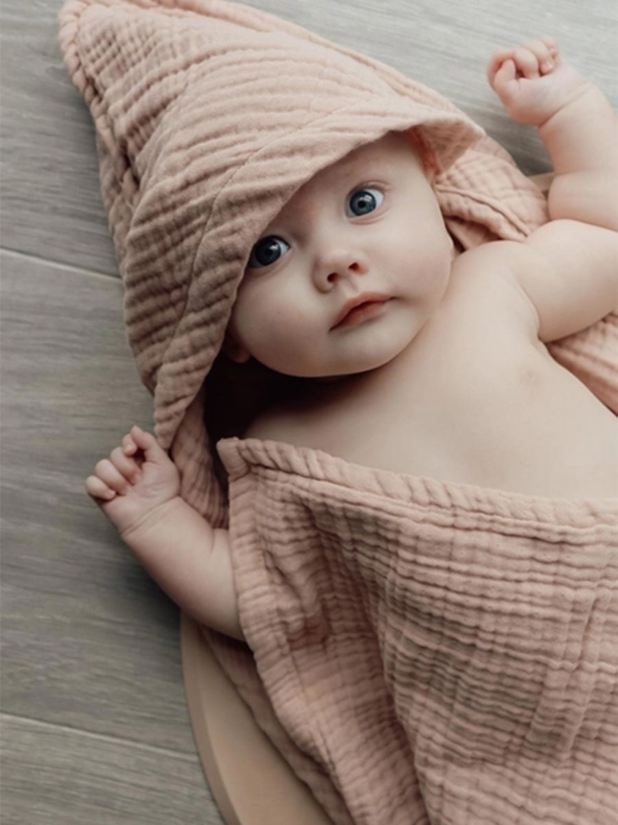 Muslin Hooded Towel Baby : Nursery : Bath Natruba 