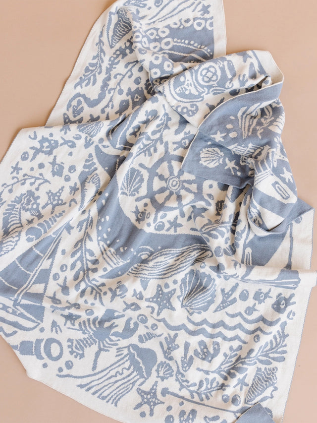 Organic Cotton Nautical Blanket Baby : Nursery : Bedding : Blankets The Blueberry Hill 