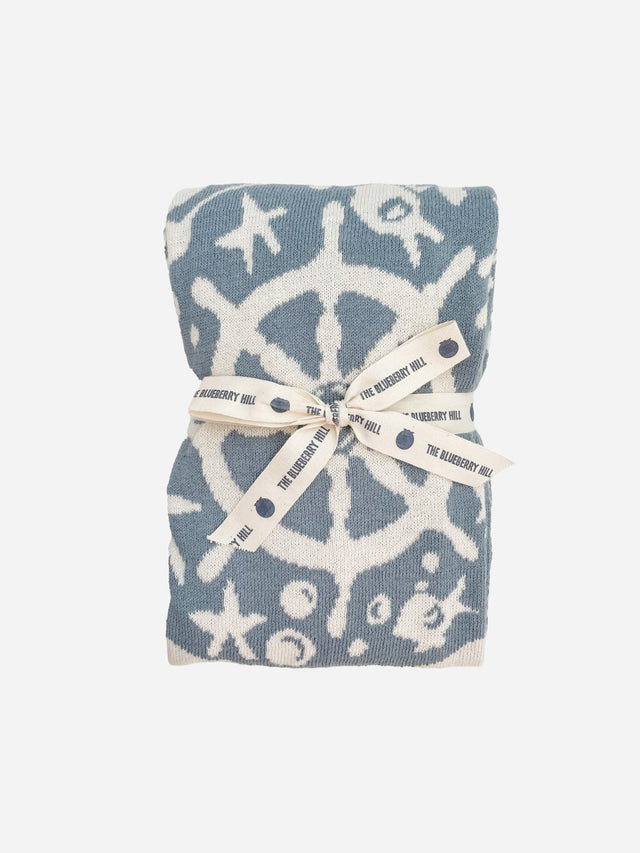 Organic Cotton Nautical Blanket Baby : Nursery : Bedding : Blankets The Blueberry Hill 