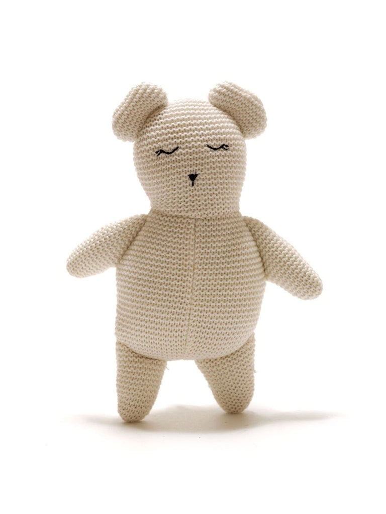 Organic Cotton Knitted Teddy Bear Dusty Pink