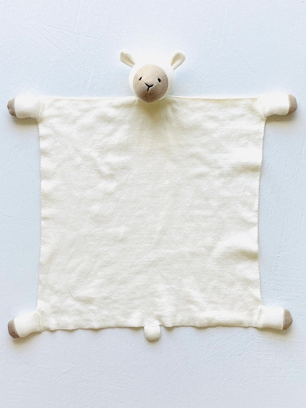 Organic Lovey Security Blanket Lamb