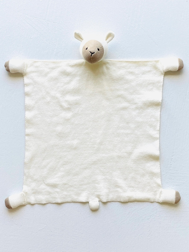 Organic Lovey Security Blanket Lamb